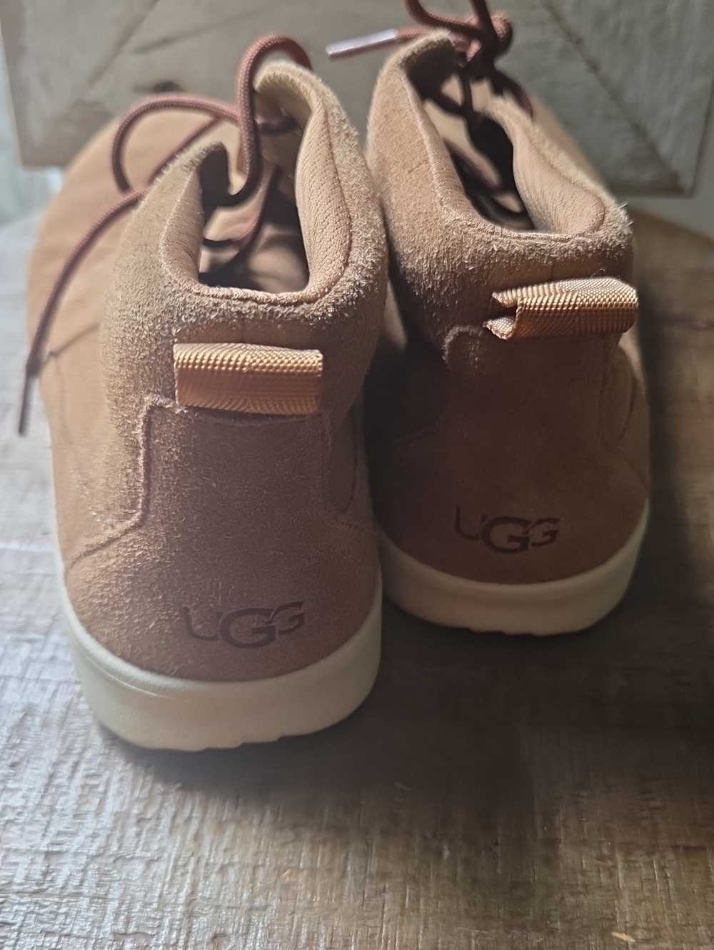 UGG Kids' Chestnut Suede Sneakers with Cream Soles